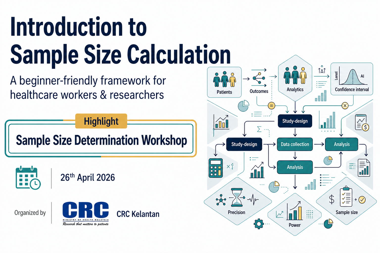 Illustration representing the 2026 sample size workshop materials